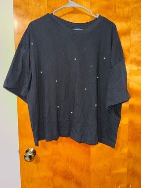 Oversized Solid Charcoal Boxy Tee